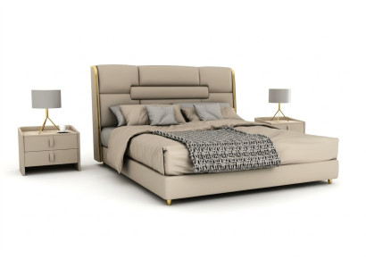 Bedroom furniture designer bed wooden frame double bed modern beds