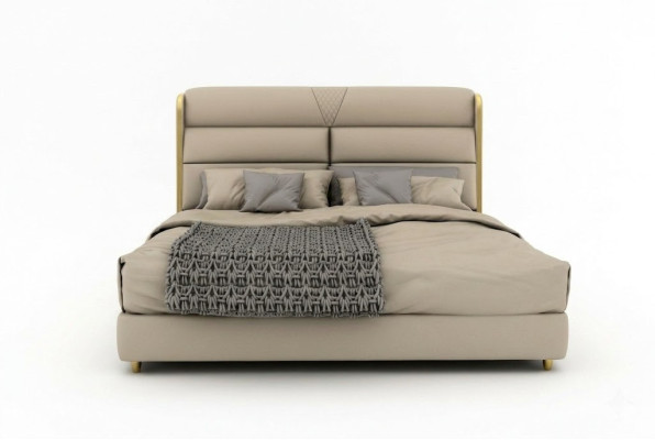 Light beige double bed luxury bedroom beds modern bed design