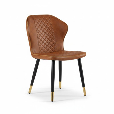 Brown dining room chair modern single seater designer armchair
