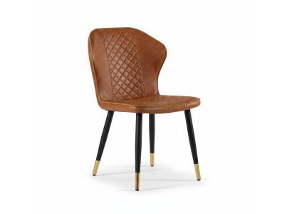 Brown dining room chair modern single seater designer armchair