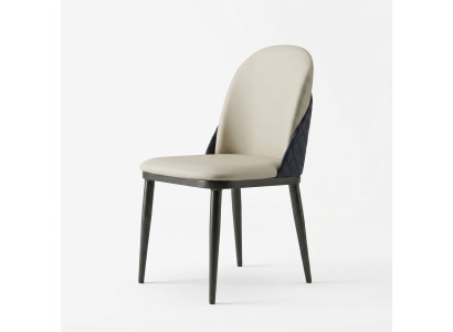 White-Grey Single Modern Dining Room Chairs Armchair Wood Furniture