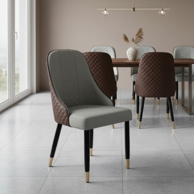 Black-Grey Dining Chair Luxurious Dining Furniture Wooden Chairs New