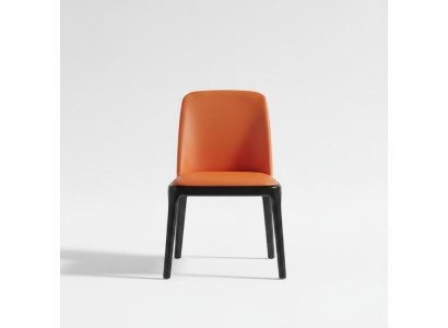 Orange-black dining chair Stylish armchairs Modern wooden chair