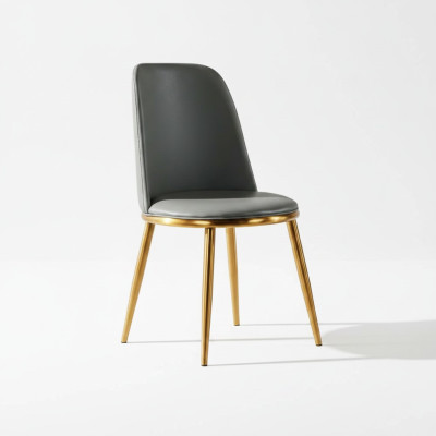 Gray dining chair, 1-seater designer lounge chairs, modern single-seater