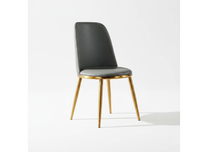 Gray dining chair, 1-seater designer lounge chairs, modern single-seater
