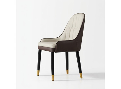 Black and white dining room chair design, faux leather chairs, modern wooden chairs