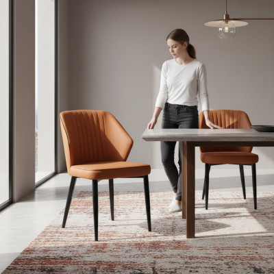 Light brown chair dining room chairs stylish wooden chairs armrest chairs.