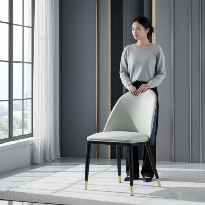 Light gray dining chair stylish wooden chairs modern armchairs new