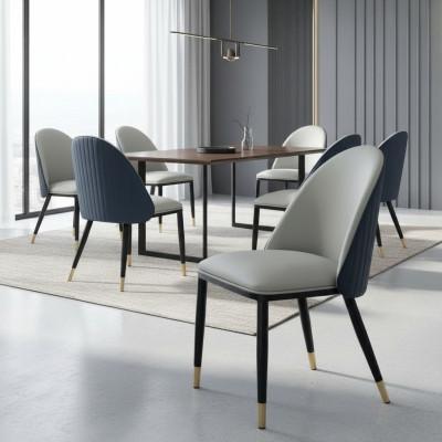 Light gray dining chair stylish wooden chairs modern armchairs new