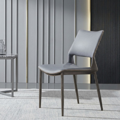 Gray dining chair designer 1-seater luxury armchairs one-seater new