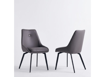 Modern Gray Chair Dining Room Wood Metal Chairs Designer Armchairs
