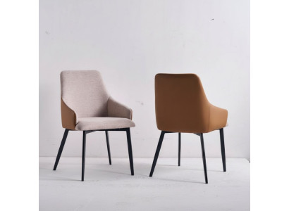Light brown dining chair kitchen chair stainless steel frame wooden chairs