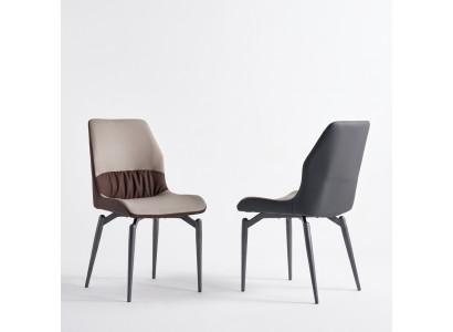 Beige single-seater chairs without armrests dining room chairs kitchen furniture