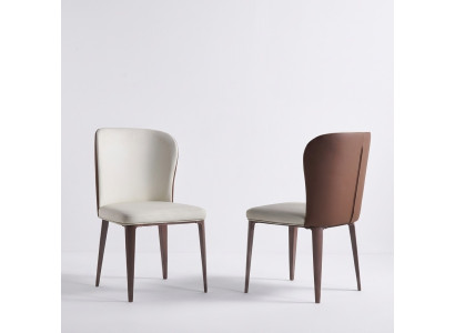 Dining chair designer single-seater without armrests wooden chair upholstered furniture