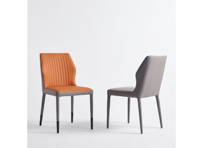 Brown Armchair Dining Chairs Upholstered Single-Seater Luxury Wooden Chairs
