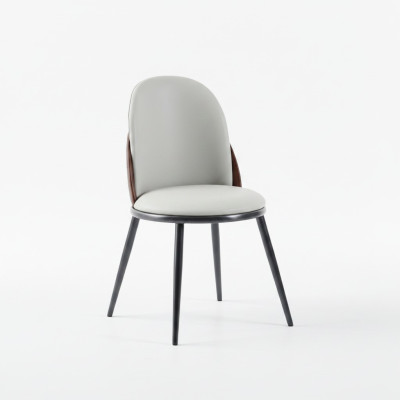 Dining room furniture designer white armless luxury wooden chair