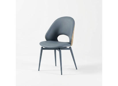 Gray single-seat designer dining upholstered chairs luxury wood furniture new