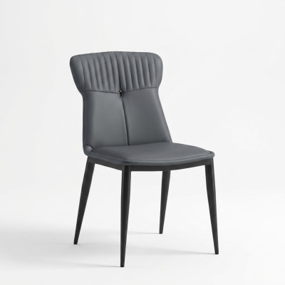 Faux leather seat designer dining room blue chair upholstered chairs single-seater