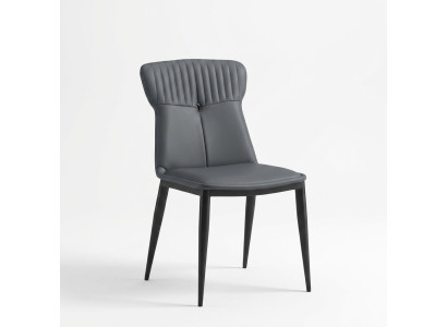 Faux leather seat designer dining room blue chair upholstered chairs single-seater