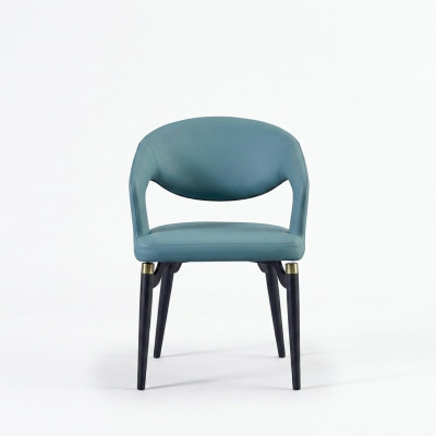 Blue dining room chair luxury single-seater stylish single-seater wooden chairs
