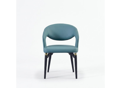 Blue dining room chair luxury single-seater stylish single-seater wooden chairs