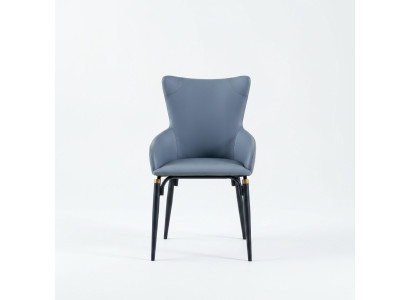 Blue dining chair upholstery modern single-seater designer leather chair
