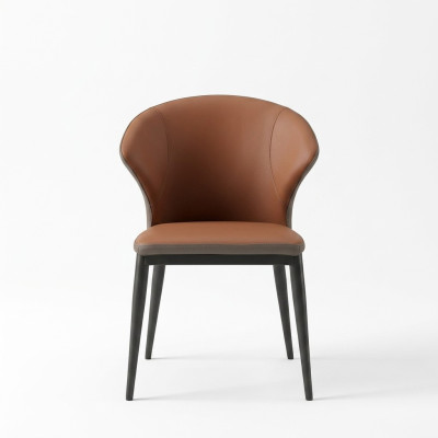 Dining room black-brown chair textile single-seater designer armchairs