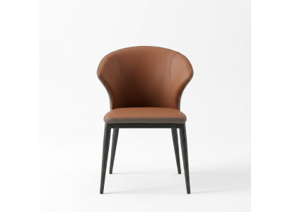 Dining room black-brown chair textile single-seater designer armchairs