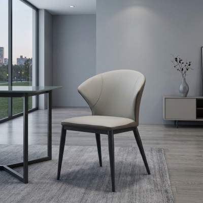 White upholstered chairs designer textile single-seat dining room noble wooden chairs
