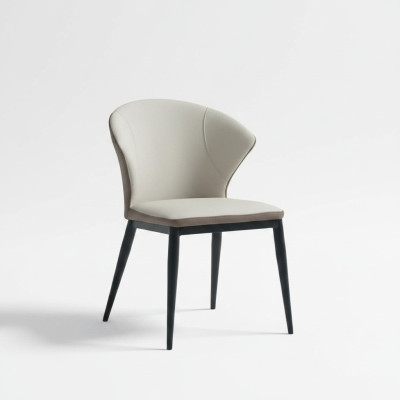 White upholstered chairs designer textile single-seat dining room noble wooden chairs
