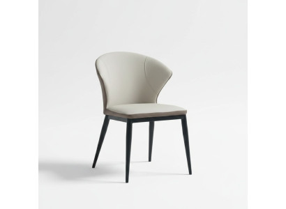 White upholstered chairs designer textile single-seat dining room noble wooden chairs