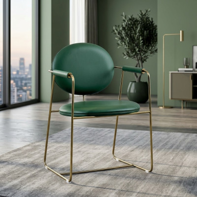 Green stainless steel chair designer armchair luxurious single-seater modern furniture