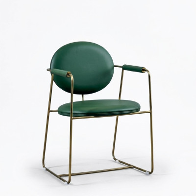 Green stainless steel chair designer armchair luxurious single-seater modern furniture