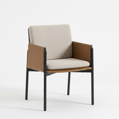 White-Beige Armchair Designer Chairs Upholstered Furniture Modern Furniture