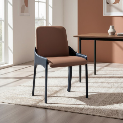 Brown dining chair stylish single-seater luxury upholstered chairs chairs