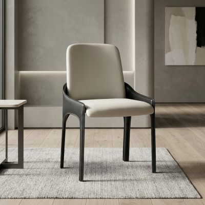 Modern white-black dining chair designer dining furniture chair.