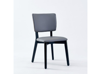 Single-seater designer gray dining chair upholstered chairs leather single-seater
