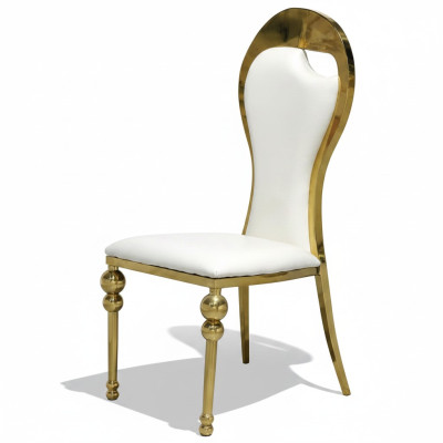 Classic Dining Room White-Gold Chair Upholstered Chairs Wooden Chairs New