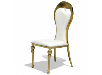 Classic Dining Room White-Gold Chair Upholstered Chairs Wooden Chairs New