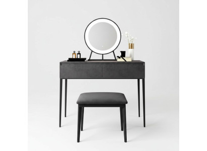 Gray Vanity Table Designer Dressing Table Drawers Cosmetic Chest