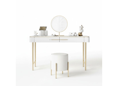 White dressing table designer vanity table 2x drawers dressing chest