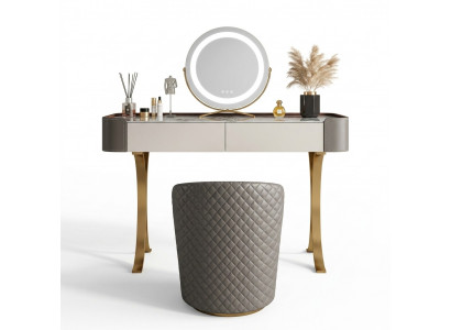 Beige dressing table, designer vanity tables, luxurious drawers, wooden furniture