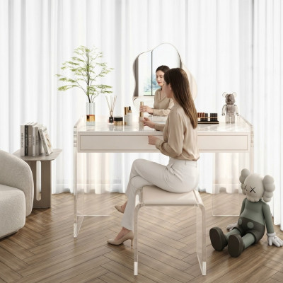 White Stylish Dressing Table Design Bedroom Drawers Wooden Furniture