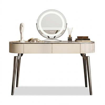 Beige cosmetic table designer bedroom furniture noble dressing table