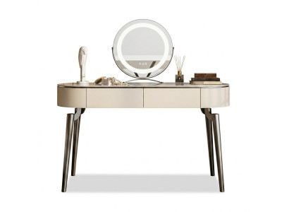 Beige cosmetic table designer bedroom furniture noble dressing table
