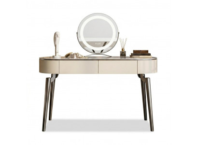 Beige cosmetic table designer bedroom furniture noble dressing table