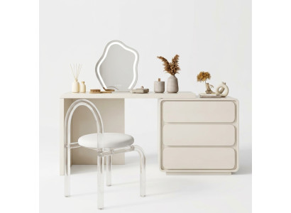 White Modern Dressing Table Designer Vanity Table With Drawers New