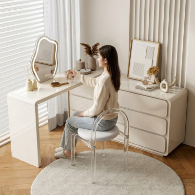 White Dressing Table Modern Vanity Corner Dressing Table Drawers