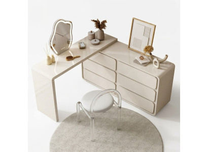 White Dressing Table Modern Vanity Corner Dressing Table Drawers