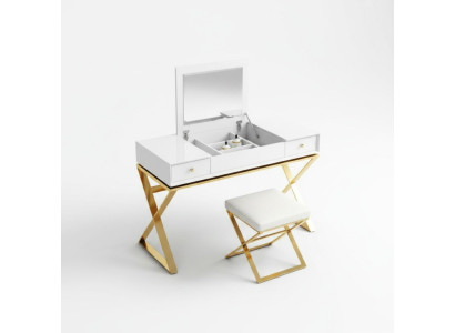 Modern white bedroom dressing table with drawers wood furniture